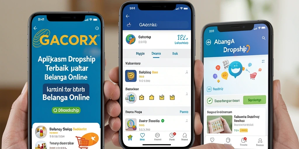 Antarmuka aplikasi GACORX yang sederhana dan intuitif untuk dropship.
