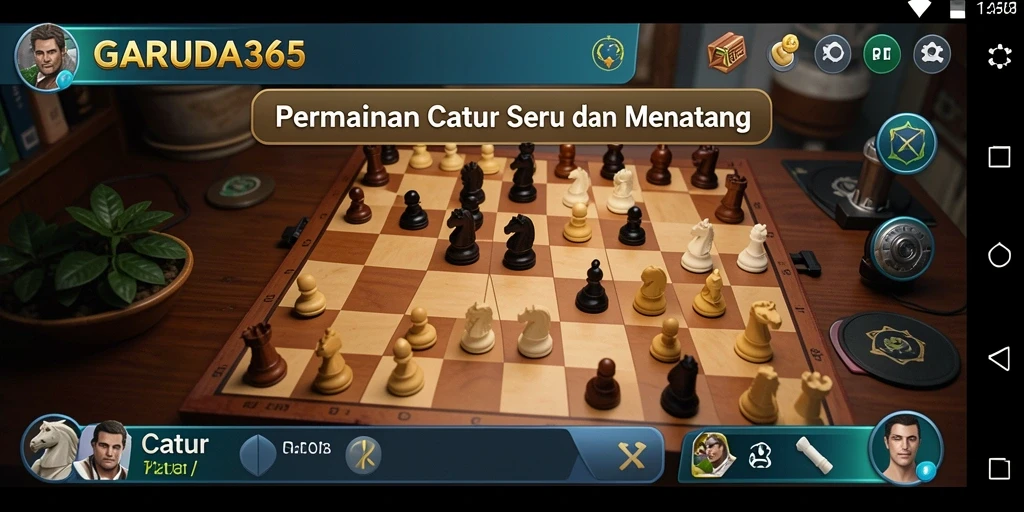 Antarmuka permainan Catur GARUDA365 yang menarik dan interaktif.