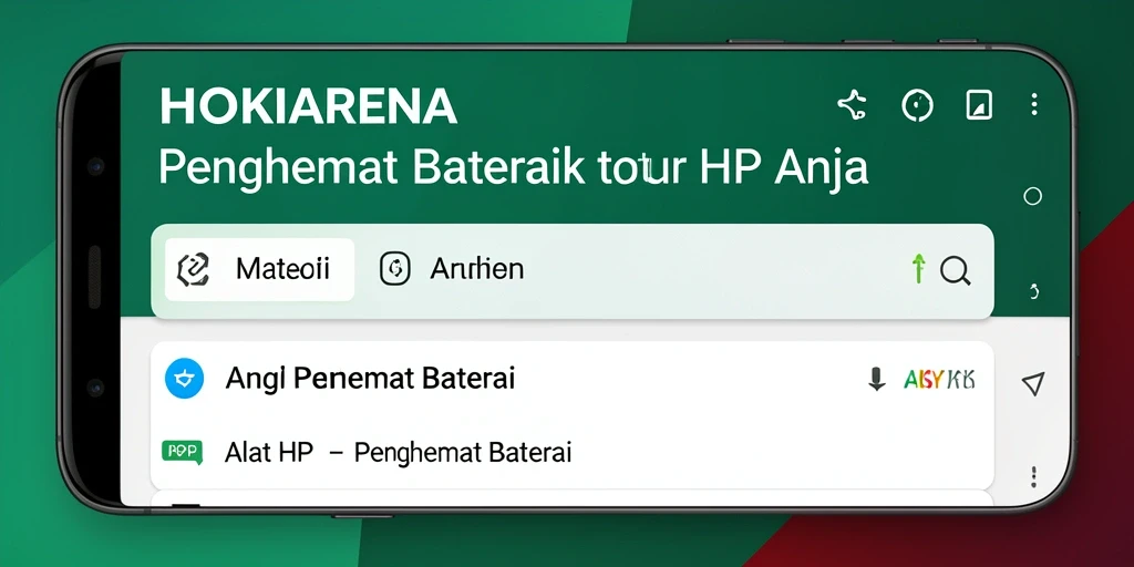 Antarmuka HOKIARENA yang intuitif dan fitur penghematan baterai yang efektif.