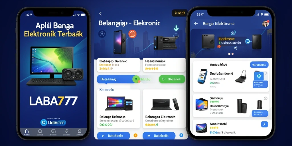 Tampilan antarmuka LABA777 yang modern dan fungsional untuk belanja elektronik.