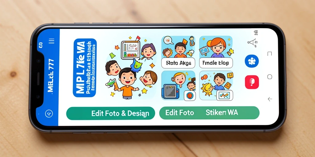 Antarmuka MPL777 yang sederhana untuk membuat stiker WA.