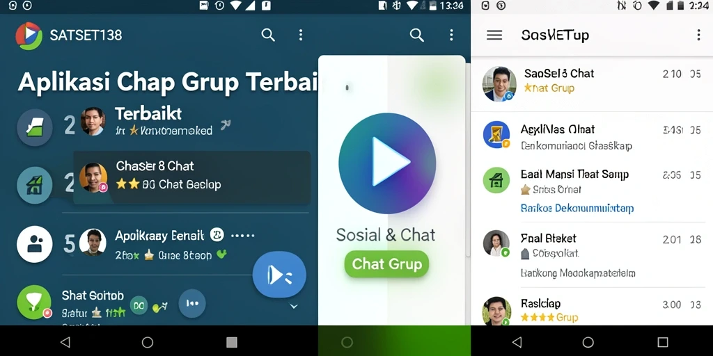 Antarmuka SATSET138 dengan fitur Chat Grup yang menarik dan interaktif.