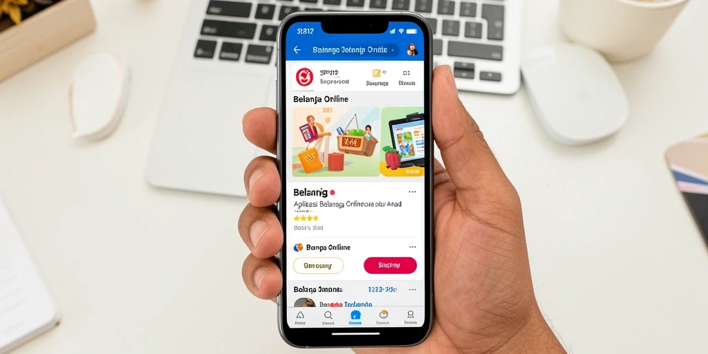 Antarmuka user-friendly aplikasi Belanja Online SP212.