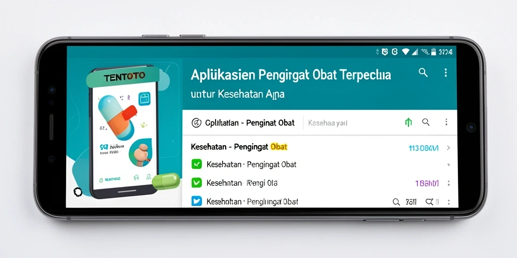 Antarmuka pengguna TENTOTO yang sederhana dan efektif untuk pengingat obat.